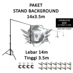 paket stand background murah