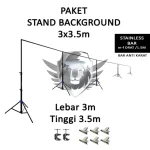 paket stand background murah