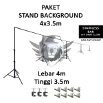paket stand background murah
