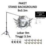 paket stand background murah