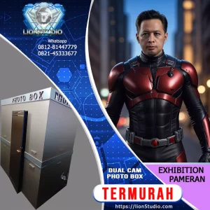 Photobox AI Pameran - Exhibition - Expo  Harian Murah | Dual Cam | Front + High Angle | QR Softcopy | 5 hari