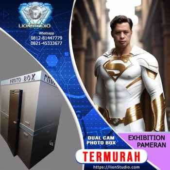 Photobox AI Pameran - Exhibition - Expo  Harian Murah | Dual Cam | Front + High Angle | QR Softcopy | 3 hari