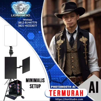 Photobooth AI Murah | Print 4R Unlimited | Touch TV | No Box | 3jam