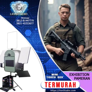 Photobooth AI Pameran - Exhibition - Expo  Harian Murah | Mini Touchbox | Front Angle | Print | 10 hari