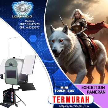 Photobooth AI Pameran - Exhibition - Expo  Harian Murah | MIni Touchbox | Front Angle | QR Softcopy | 15 hari