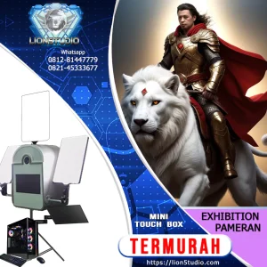 Photobooth AI Pameran - Exhibition - Expo  Harian Murah | MIni Touchbox | Front Angle | Print | 30 hari