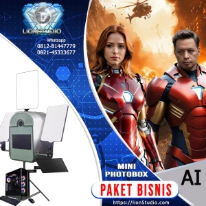 Paket Bisnis / Usaha Beli Putus  Mini Box Photobooth AI Murah | PC + Software AI + Mini Box + Monitor Touchscreen