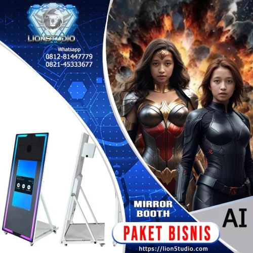 Paket Bisnis / Usaha Beli Putus  Photobox AI Murah | PC + Software AI + Photobox + Monitor Touchscreen - Image 4