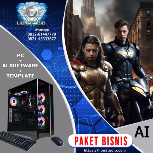 Paket Bisnis / Usaha Beli Putus  Photobox AI Murah | PC + Software AI + Photobox + Monitor Touchscreen - Image 3