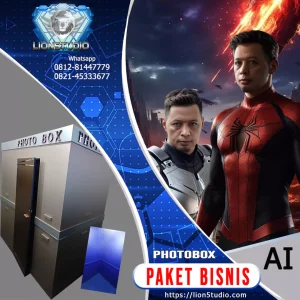 Paket Bisnis / Usaha Beli Putus  Photobox AI Murah | PC + Software AI + Photobox + Monitor Touchscreen