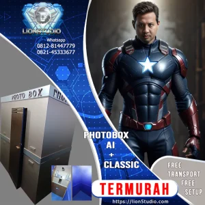 Photo Booth AI 2x1,2m Studio Box Murah | Pameran - Event  - Wedding | Print 4R | Promo - Jasa - Sewa | 6 jam