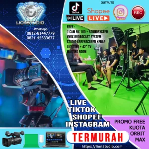 Jasa-Shooting Live Tiktok Shopee Instagram Plus Studio Greenscreen | 8 Jam